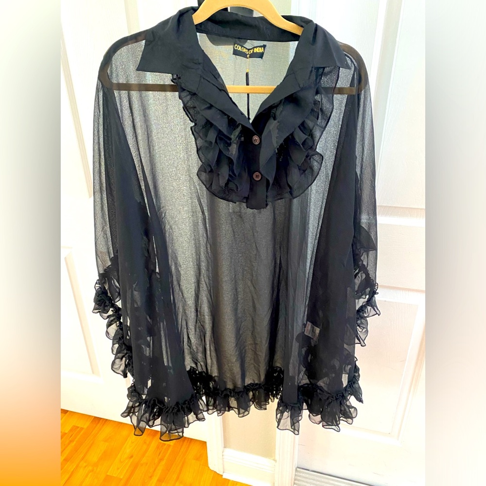 Colors of India/Top/Sheer Cover-Up/Cape